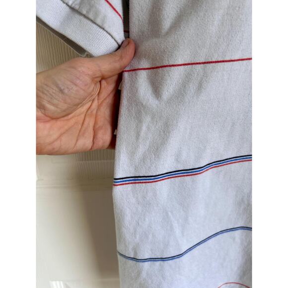 Vintage 100% Cotton Men's Striped Chaps Polo Size M | Vintage 80's Mens Clothing - Picture 4 of 5